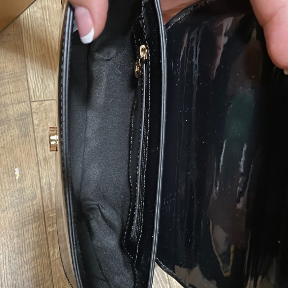 Valentino Black Patent Leather Shoulder Bag - Picture 8 of 10